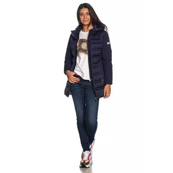 Yes Zee Long Sleeve Padded Jacket Women Blue Jackets & Coats - Picture 5 of 6